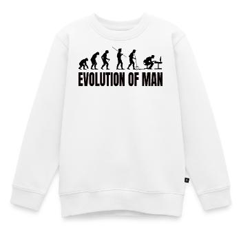 Nerd Evolution – Vom Affen zum PC-Profi - Kinder Premium Organic Sweatshirt - Weiß - Vorne - AI Model Kid Male (0cm)