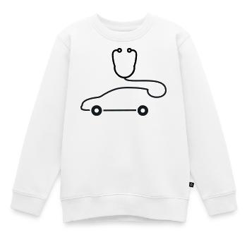Kfz Mechaniker Auto Diagnose Logo - Kinder Premium Organic Sweatshirt - Weiß - Vorne - AI Model Kid Male (0cm)