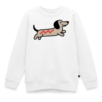 Dachshund Blitz Racing Dog Sport Agility - Sweat Premium enfant bio - blanc - Devant - AI Model Kid Male (0cm)