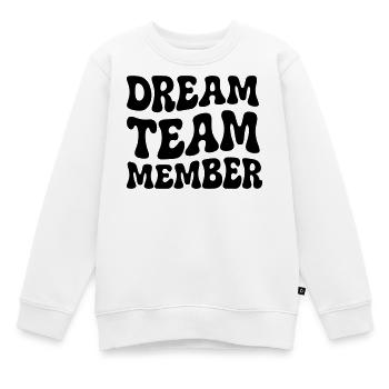Membre de la Dream Team Logo groovy des années 70 - Sweat Premium enfant bio - blanc - Devant - AI Model Kid Male (0cm)