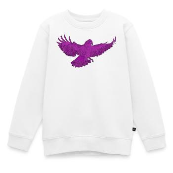 Oiseau de proie en vol, de couleur différente - Sweat Premium enfant bio - blanc - Devant - AI Model Kid Male (0cm)