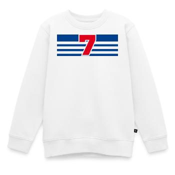 Nummer 7 Frankreich - Kinder Premium Organic Sweatshirt - Weiß - Vorne - AI Model Kid Male (0cm)