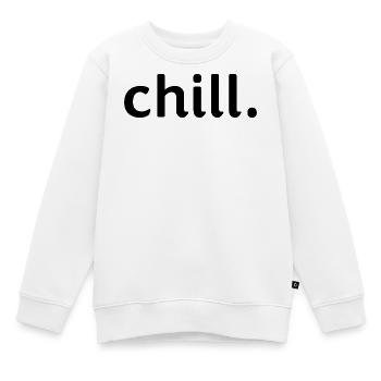 chill. - Kinder Premium Organic Sweatshirt - Weiß - Vorne - AI Model Kid Male (0cm)