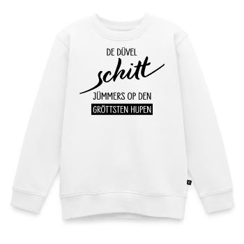 De Duevel Schitt Juempers Shirt - Kinder Premium Organic Sweatshirt - Weiß - Vorne - AI Model Kid Male (0cm)