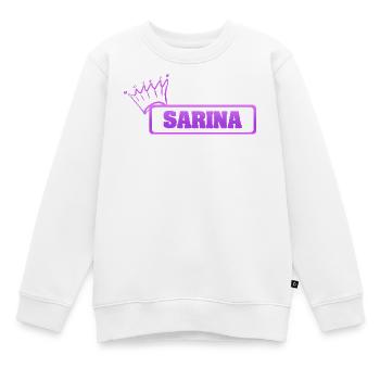 Sarina als Maedchen - Kinder Premium Organic Sweatshirt - Weiß - Vorne - AI Model Kid Male (0cm)