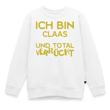 Claas als Vorname - Kinder Premium Organic Sweatshirt - Weiß - Vorne - AI Model Kid Male (0cm)