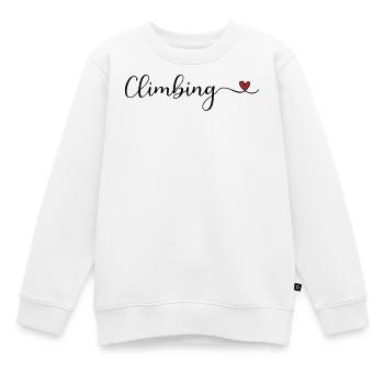 Climbing with a heart - Kids Premium Organic Sweatshirt - white - Front - AI Model Kid Male (0cm)
