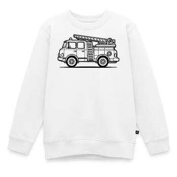 Feuerwehrauto - Kinder Premium Organic Sweatshirt - Weiß - Vorne - AI Model Kid Male (0cm)