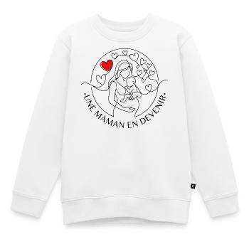 Eine werdende Mutter - Kinder Premium Organic Sweatshirt - Weiß - Vorne - AI Model Kid Male (0cm)