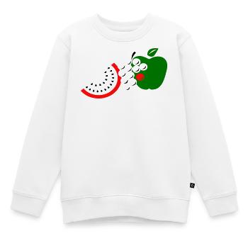 Obst - Kinder Premium Organic Sweatshirt - Weiß - Vorne - AI Model Kid Male (0cm)
