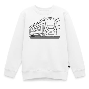 Zug - Kinder Premium Organic Sweatshirt - Weiß - Vorne - AI Model Kid Male (0cm)