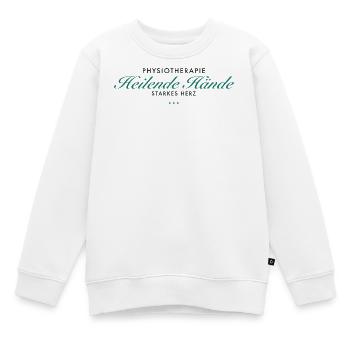 Heilende Hände – Starkes Herz - Kinder Premium Organic Sweatshirt - Weiß - Vorne - AI Model Kid Male (0cm)