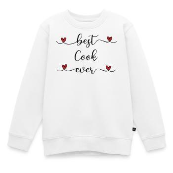 Bester Koch aller Zeiten, Herz - Kinder Premium Organic Sweatshirt - Weiß - Vorne - AI Model Kid Male (0cm)