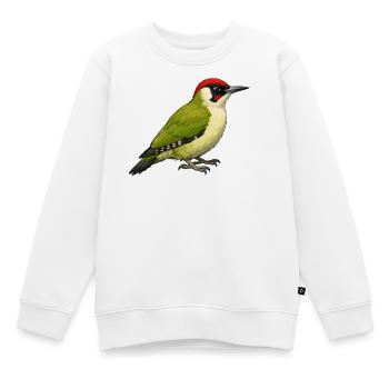 Grünspecht - Kinder Premium Organic Sweatshirt - Weiß - Vorne - AI Model Kid Male (0cm)