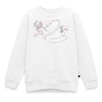 Le ki est essentiel dans l’aïkido Femme en art de ligne Aiki Otoshi - Sweat Premium enfant bio - blanc - Devant - AI Model Kid Male (0cm)