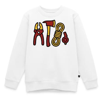 Fire Brigade Tool Graphics - Kids Premium Organic Sweatshirt - white - Front - AI Model Kid Male (0cm)