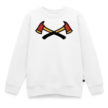 Gekreuzte Feuerwehraexte Logo - Kinder Premium Organic Sweatshirt - Weiß - Vorne - AI Model Kid Male (0cm)