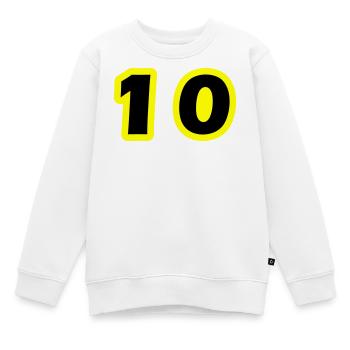 10 Symbole numérique - Sweat Premium enfant bio - blanc - Devant - AI Model Kid Male (0cm)