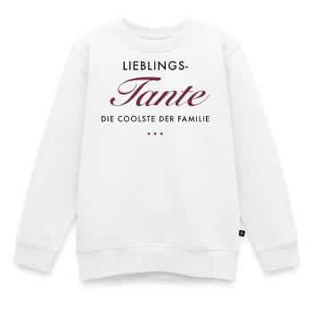 LieblingsTante Eleganz - Kinder Premium Organic Sweatshirt - Weiß - Vorne - AI Model Kid Male (0cm)