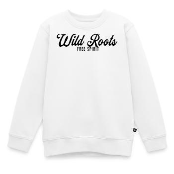 Wild Roots Free Spirit - Kinder Premium Organic Sweatshirt - Weiß - Vorne - AI Model Kid Male (0cm)