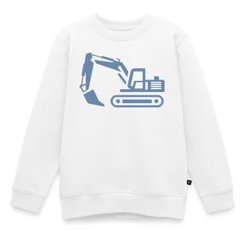 Excavator Contours: Silhouette of a Construction Equipment Operator - Kids Premium Organic Sweatshirt - white - Front - AI Model Kid Male (0cm)