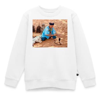 Sort du Serpent dans le Désert - Sweat Premium enfant bio - blanc - Devant - AI Model Kid Male (0cm)