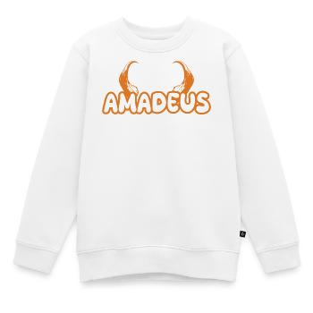 Amadeus en tant que Diable - Sweat Premium enfant bio - blanc - Devant - AI Model Kid Male (0cm)