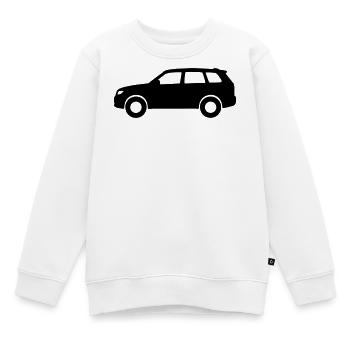 Auto Silhouette - Kinder Premium Organic Sweatshirt - Weiß - Vorne - AI Model Kid Male (0cm)