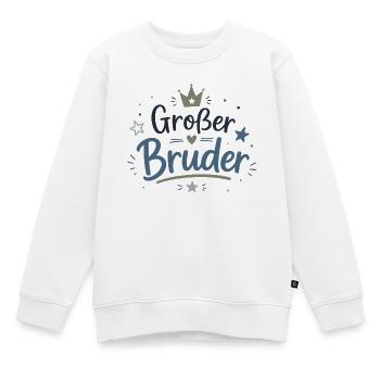 Großer Bruder Stolz Krone Liebe - Kinder Premium Organic Sweatshirt - Weiß - Vorne - AI Model Kid Male (0cm)