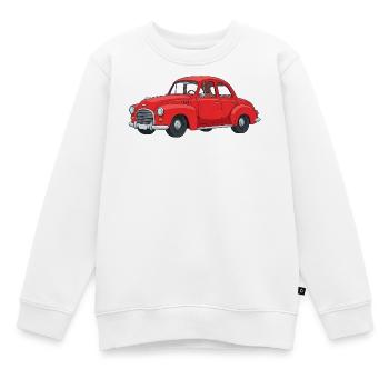 Voiture rétro rouge - Sweat Premium enfant bio - blanc - Devant - AI Model Kid Male (0cm)