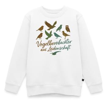 Vogelbeobachter aus Leidenschaft - Kinder Premium Organic Sweatshirt - Weiß - Vorne - AI Model Kid Male (0cm)