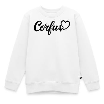 Corfu Herzschlag Griechenland Insel Korfu - Kinder Premium Organic Sweatshirt - Weiß - Vorne - AI Model Kid Male (0cm)
