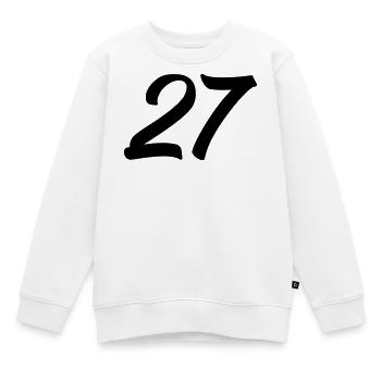 27 - Sweat Premium enfant bio - blanc - Devant - AI Model Kid Male (0cm)