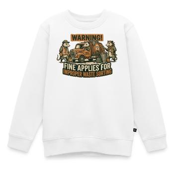 Trash collection team - Kinder Premium Organic Sweatshirt - Weiß - Vorne - AI Model Kid Male (0cm)