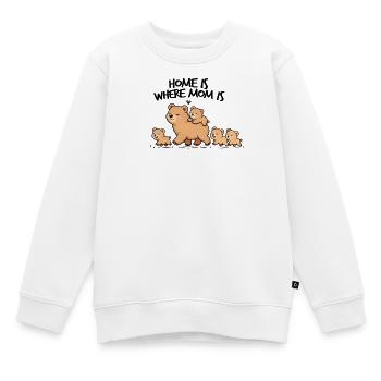 La maison, c’est là où est maman – la famille des ours - Sweat Premium enfant bio - blanc - Devant - AI Model Kid Male (0cm)