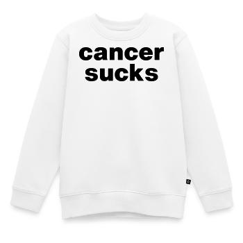 Le cancer, c’est vraiment dur - Sweat Premium enfant bio - blanc - Devant - AI Model Kid Male (0cm)