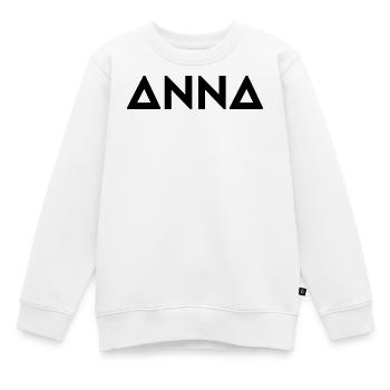 Vorname Anna - Kinder Premium Organic Sweatshirt - Weiß - Vorne - AI Model Kid Male (0cm)