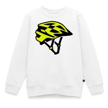 MTB Fahrradhelm Silhouette - Kinder Premium Organic Sweatshirt - Weiß - Vorne - AI Model Kid Male (0cm)