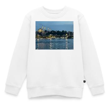 Nuit Bosphore Istanbul - Sweat Premium enfant bio - blanc - Devant - AI Model Kid Male (0cm)