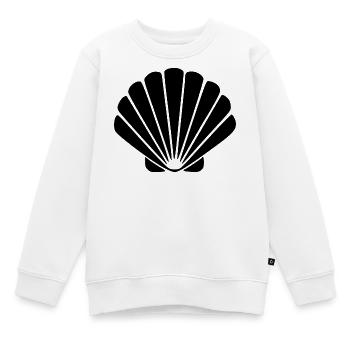 Jakobsmuschel Muschel Urlaub Strand Reise Geschenk - Kinder Premium Organic Sweatshirt - Weiß - Vorne - AI Model Kid Male (0cm)