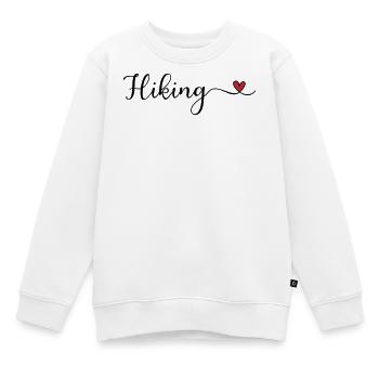 Wanderherz-Typografie - Kinder Premium Organic Sweatshirt - Weiß - Vorne - AI Model Kid Male (0cm)
