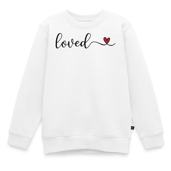 aimé - Sweat Premium enfant bio - blanc - Devant - AI Model Kid Male (0cm)