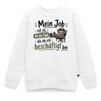 Beschäftigt tun wie ein faules Faultier - Kinder Premium Organic Sweatshirt - Weiß - Vorne - AI Model Kid Male (0cm)