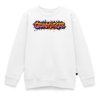 Grundgütger Graffiti Neon-Explosion - Kinder Premium Organic Sweatshirt - Weiß - Vorne - AI Model Kid Male (0cm)