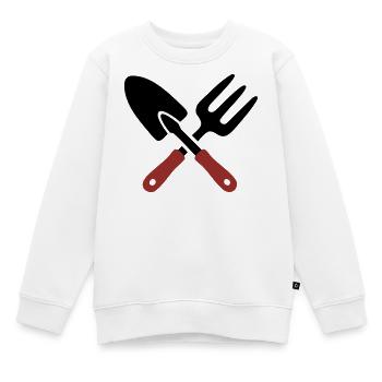 Gartenwerkzeug Schaufel Icon - Kinder Premium Organic Sweatshirt - Weiß - Vorne - AI Model Kid Male (0cm)