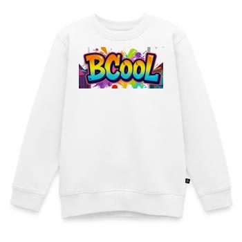 BCOOL Graffiti Neon Splash - Kids Premium Organic Sweatshirt - white - Front - AI Model Kid Male (0cm)