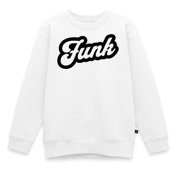 Funk Retro Skript - Kinder Premium Organic Sweatshirt - Weiß - Vorne - AI Model Kid Male (0cm)