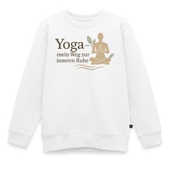 Yoga Weg Zur Inneren Ruhe - Kinder Premium Organic Sweatshirt - Weiß - Vorne - AI Model Kid Male (0cm)