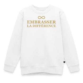 Infini Amour Embrasser la Différence - Sweat Premium enfant bio - blanc - Devant - AI Model Kid Male (0cm)