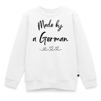 Made by a German - Kinder Premium Organic Sweatshirt - Weiß - Vorne - AI Model Kid Male (0cm)